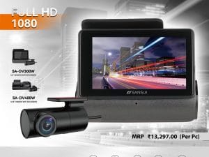 Sansui SA-DV300W DVR Front & Rear Dash Cam