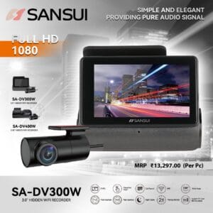 Sansui SA-DV300W DVR Front & Rear Dash Cam
