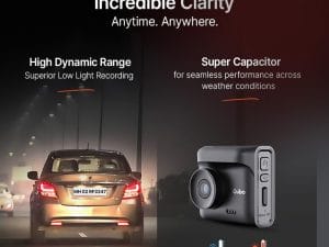 Qubo Car Dashcam Pro 2.7K | Dual Cam | Night Vision