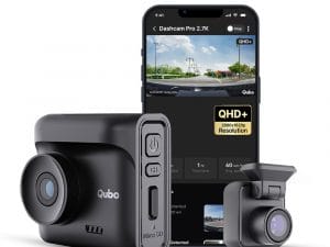 Qubo Car Dashcam Pro 2.7K | Dual Cam | Night Vision