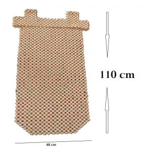 Beads XXLBeige Wooden Car Beaded Seat Cover cushion Suitable for all the Cars & SUVs, Office Chair, Home Chair (Universal Fit, 1 Pack)