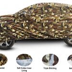 CARMORE – Waterproof Camouflage Military Jungle Print All Weather Resistant Car Cover Compatible With Ameo, Tigor, Zest, Xcent, Amaze, Dezire.