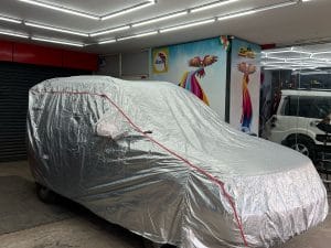 CARMORE – Waterproof, All Weather Resistant Car Cover Compatible With Scorpio New, Safari Storme, XUV500, XUV700, Audi Q7, BMW X – 5.