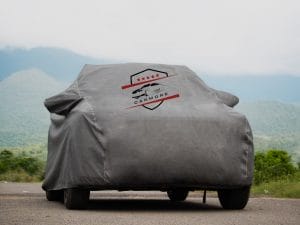 CARMORE – 3 Layer Heavy Duty Waterproof, All Weather Resistant Car Cover Compatible With Jeep Compass, Eco Sport, Ertiga, Audi Q3, BMW X1 / X3.